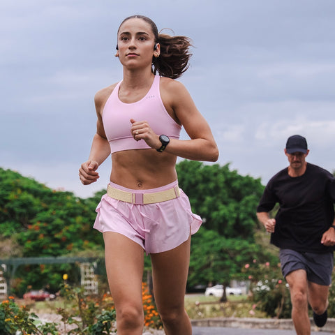 She runs but she’s never just running