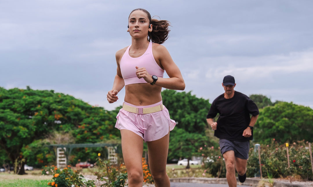 She runs but she’s never just running