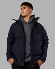 Man wearing Marshall 2.0 Jacket - Black | Model:Jackson | Size:L