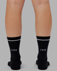 Fast Performance Crew Sock Black-White